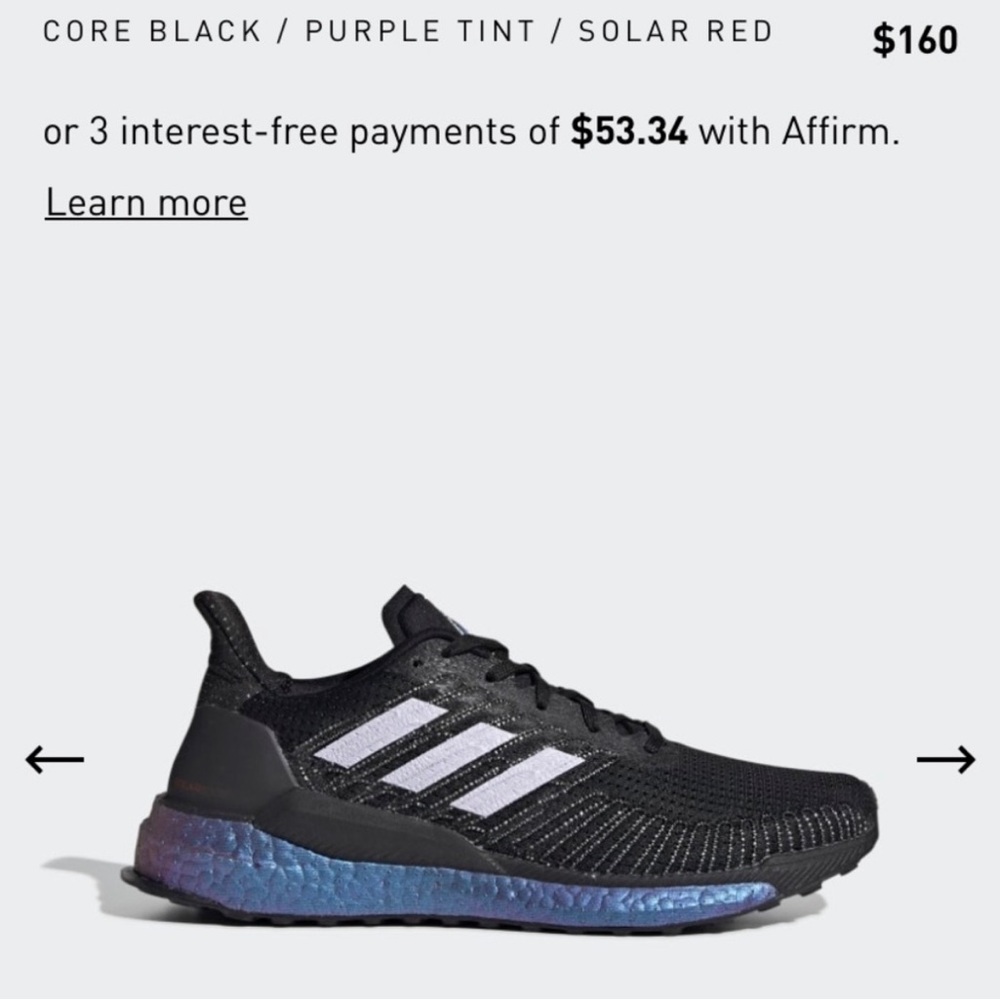 NWT Adidas Solar Boost 19 sneakers